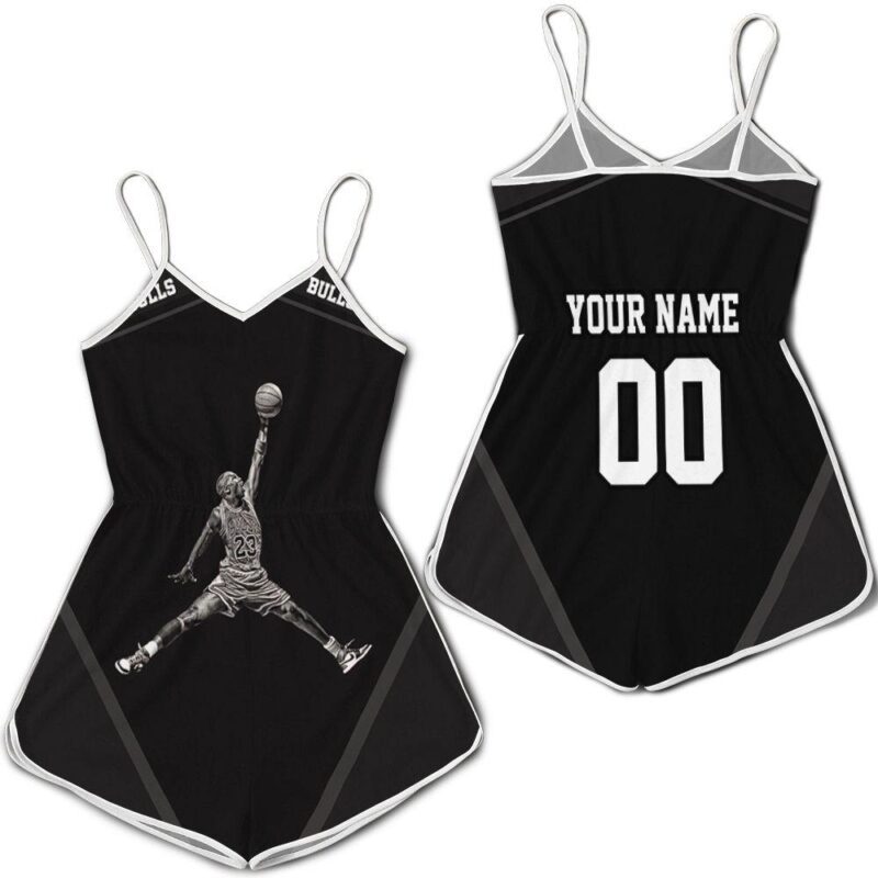 Chicago Bulls Michael Jordan Legend Air Slam Dunk Personalized Romper RJ02626