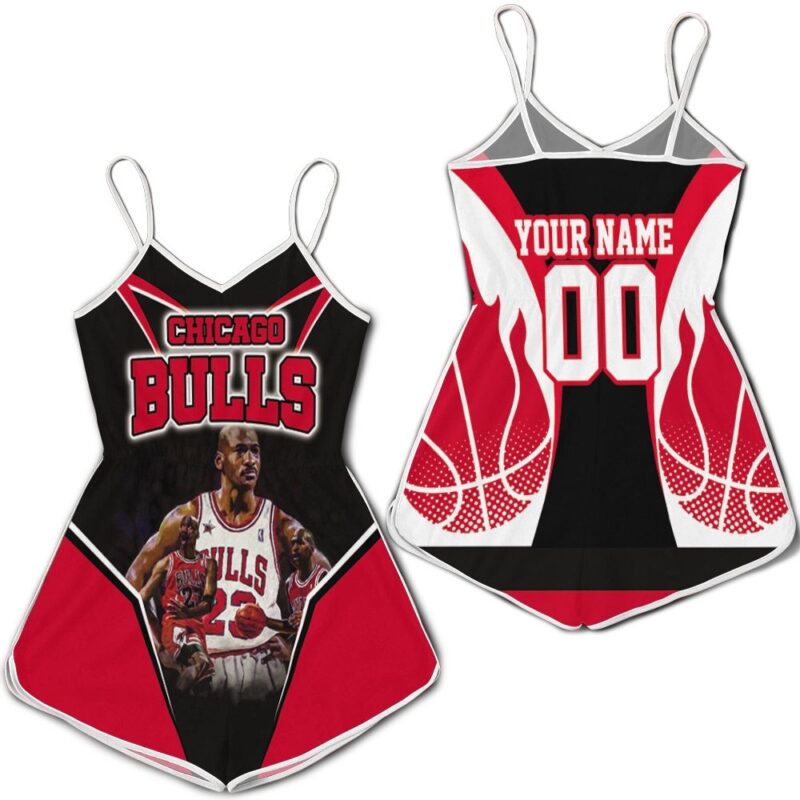 Chicago Bulls Michael Jordan Legendary Personalized Romper RJ02297