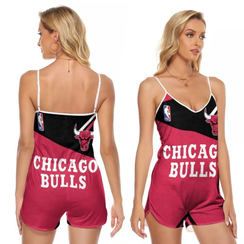 Chicago Bulls Nba Basketball Team Logo Gift For Chicago Bulls Fans Chicago Bulls Lovers V-neck Romper Jumpsuit RJ01407