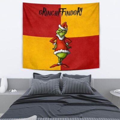 Christmas Tapestry - Grinchffindor Grinch Hogwarts Gryffindor Red Yellow Tapestry Wall Hanging 2 Christmas Tapestry Grinchffindor Grinch Hogwarts Gryffindor Red Yellow Tapestry Wall Hanging 2