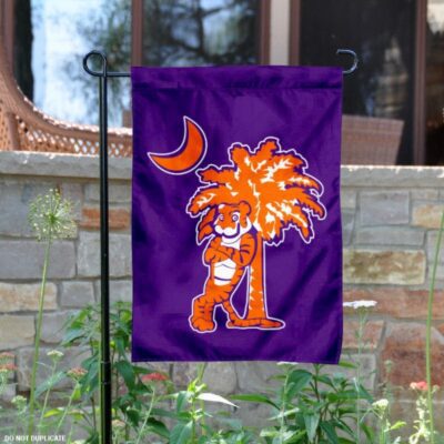 Clemson Tigers Mascot and Palmetto Garden Flag GF00149