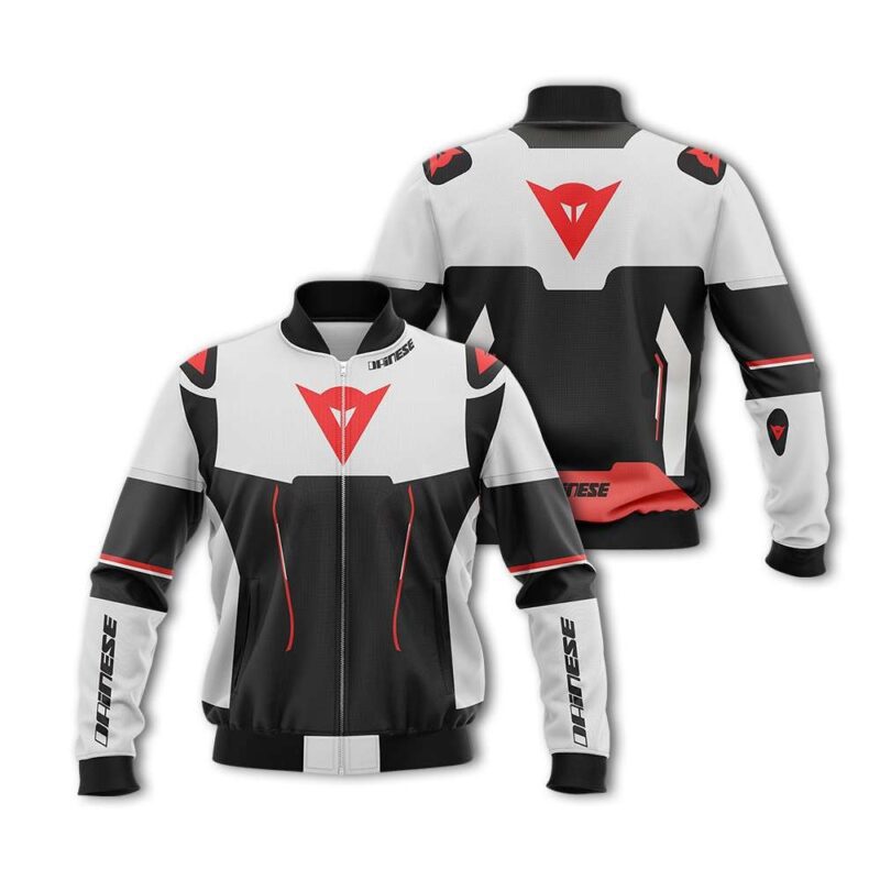 Dainese Racing Team Grey And Black All Over Designed Gift For Dainese Racing Fans Bomber Jacket BJ04050
