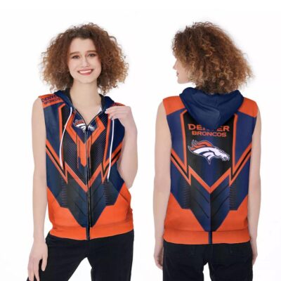 Denver Broncos NFL American Football Team Logo Gift For Denver Broncos Fans America Football Lovers 2 Zip Sleeveless Hoodie ZSH1184