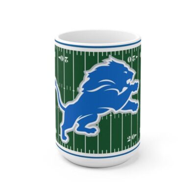 Detroit Lions Football Field NFL Mug