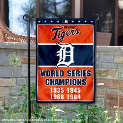 Detroit Tigers 4-Time World Series Champions Garden Flag GF00034