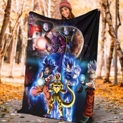 Dragon Ball Anime DB Main Characters Super Saiyan In Universe Fleece Blanket 3 Dragon Ball Anime DB Main Characters Super Saiyan In Universe Fleece Blanket 3