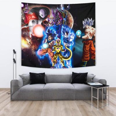 Dragon Ball Anime Tapestry - DB Main Characters Super Saiyan In Universe Tapestry Wall Hanging 3 Dragon Ball Anime Tapestry DB Main Characters Super Saiyan In Universe Tapestry Wall Hanging 3