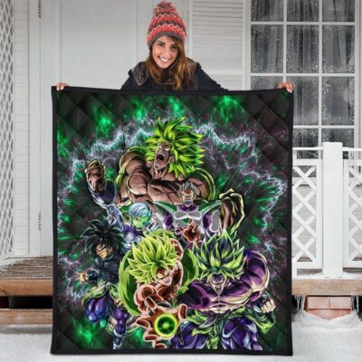 Dragon Ball Anime Tapestry - DB Villains Broly Super Saiyan Full Power Quilt Blanket 2 Dragon Ball Anime Tapestry DB Villains Broly Super Saiyan Full Power Quilt Blanket 2