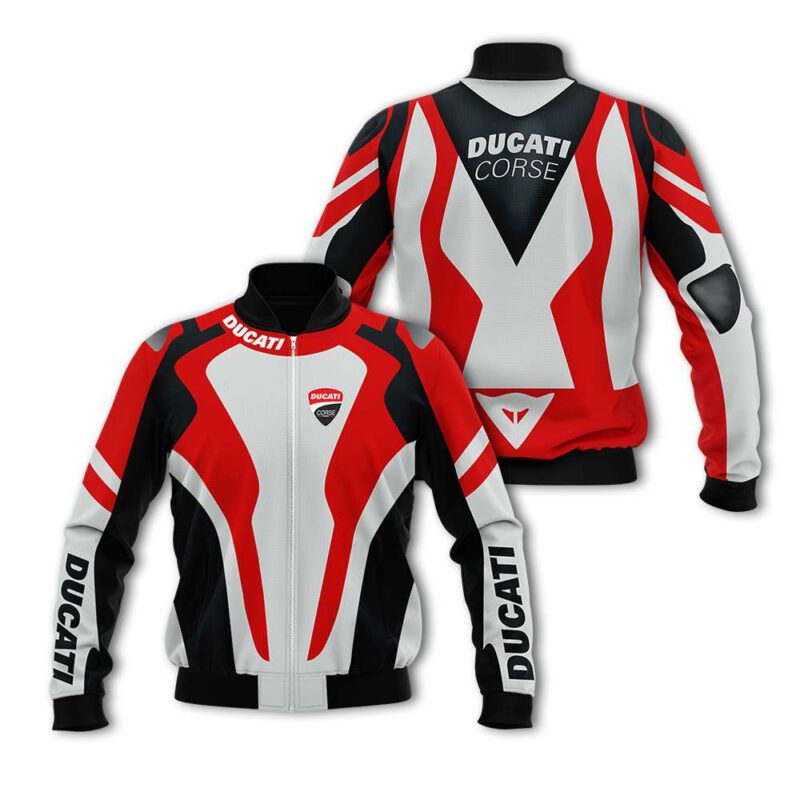 Ducati Corse Auto Racing Team Costume Moto Speeds Moto Gp Gift With For Ducati Fans Bomber Jacket BJ03950