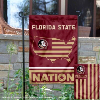 FSU Seminoles Garden Flag with USA Country Stars and Stripes GF00126