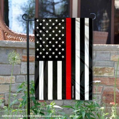 Firefighters Red Thin Line Garden Flag GF01484