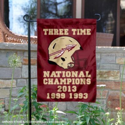 Florida State Seminoles Three Time Football Champions Garden Flag GF00586