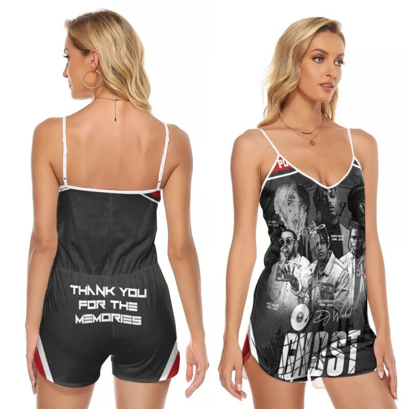 Ghost Glory Mix Thank You For The Memories Rock Band Signatures Gift For Ghost Fans Musician Singer Lovers V-neck Romper Jumpsuit RJ00780