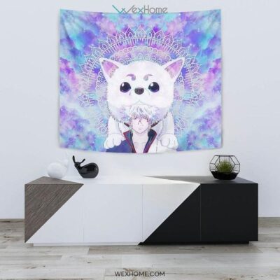 Gintoki and Sadaharu Gintama Wall Anime Tapestry 1