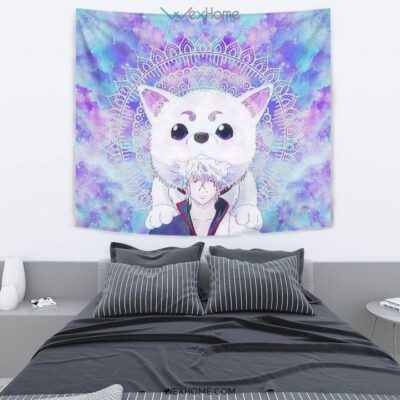 Gintoki and Sadaharu Gintama Wall Anime Tapestry 2