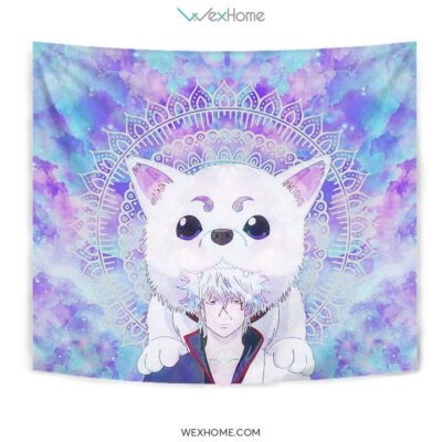 Gintoki and Sadaharu Gintama Wall Anime Tapestry 3