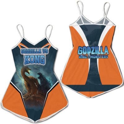 Godzilla Vs Ghidorah This Is My World Godzilla vs Kong Romper RJ01842