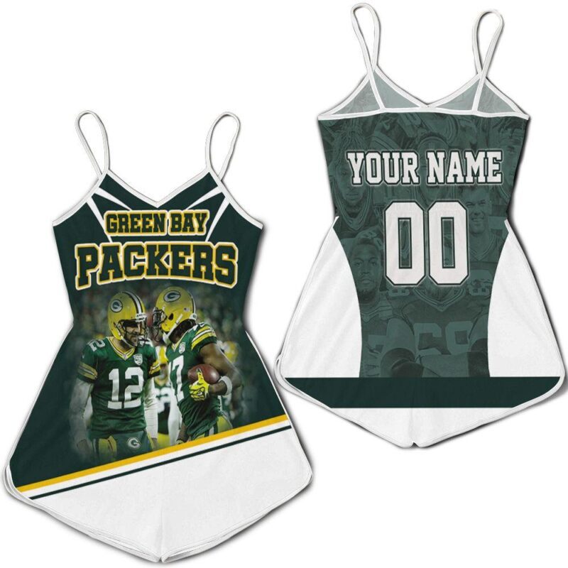 Green Bay Packers Aaron Rodgers Davante Adams Nfl 2020 Season Nfc North Winner Thanks Personalized Romper RJ02322