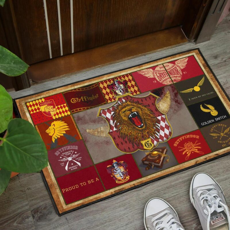 Gryffindor House Harry Potter Door Mat Movie Home Decor Custom For Fans Welcome Mat 3