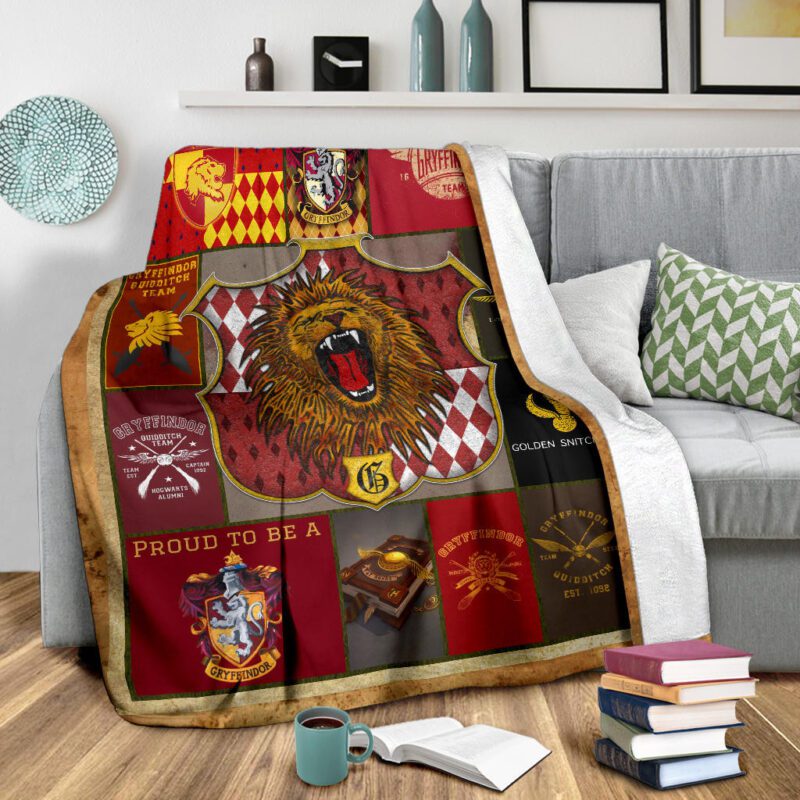 Gryffindor House Harry Potter Fleece Blanket Movie Home Decor Custom For Fans 2