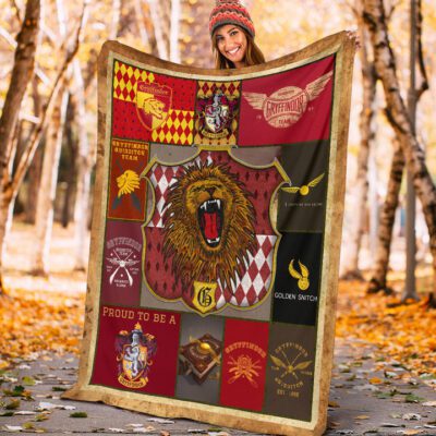 Gryffindor House Harry Potter Fleece Blanket Movie Home Decor Custom For Fans 3 Gryffindor House Harry Potter Fleece Blanket Movie Home Decor Custom For Fans 3