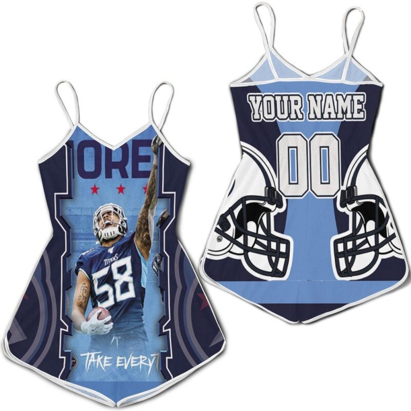 Harold Antonio Laudry 58 Tennessee Titans Afc South Champions Super Bowl 2021 Iii Personalized Romper RJ02286