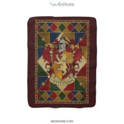 Harry Potter Fleece Blanket - Gryffindor House Sherpa Fleece Blanket Unique Design 2 Harry Potter Fleece Blanket Gryffindor House Sherpa Fleece Blanket Unique Design 2