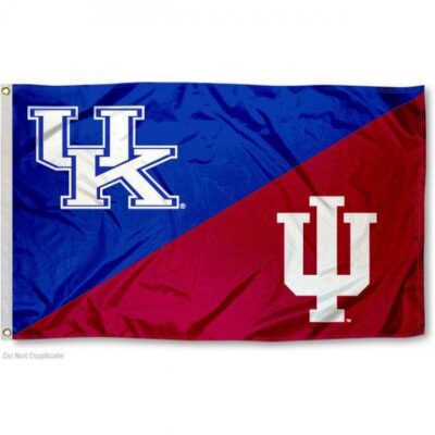 Hoosiers vs. Wildcats House Divided 3x5ft Wall Flag Banner Flag Outdoor Flag BF172