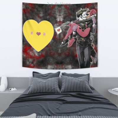 Horror Movie Tapestry J H Joker And Harley Quinn Love In Battle Tapestry Wall Hanging 2