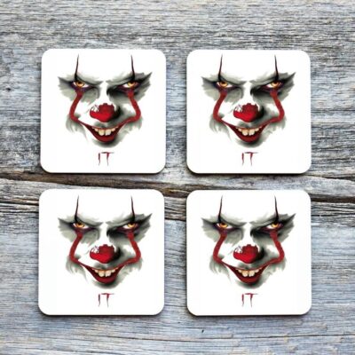 IT Horror Film Halloween Drinkware Coaster (Set of 4)