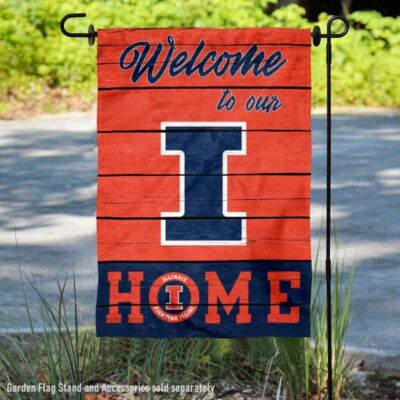 Illinois Fighting Illini Welcome To Our Home Garden Flag GF00280