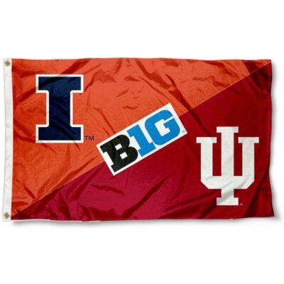 Illinois vs. Indiana House Divided 3x5ft Wall Flag Banner Flag Outdoor Flag BF310