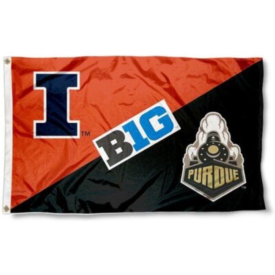 Illinois vs. Purdue House Divided 3x5ft Wall Flag Banner Flag Outdoor Flag BF336