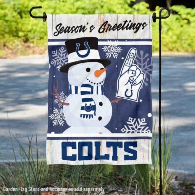 Indianapolis Colts Holiday Winter Snow Double Sided Garden Flag GF00030