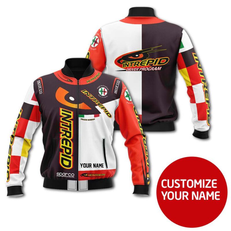 Intredpid Driver Program Auto Racing Team Costume 3D Personalized Design Gift With Custom Name For Intredpid Fans Bomber Jacket BJ03616