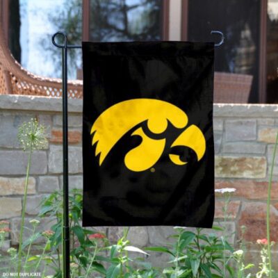 Iowa Hawkeyes Black Garden Flag GF00616