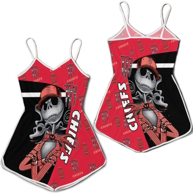 Jack Skellington Monster Energy Logo 3d Printed Hoodie Kansas City Chief For Fan Romper RJ02517