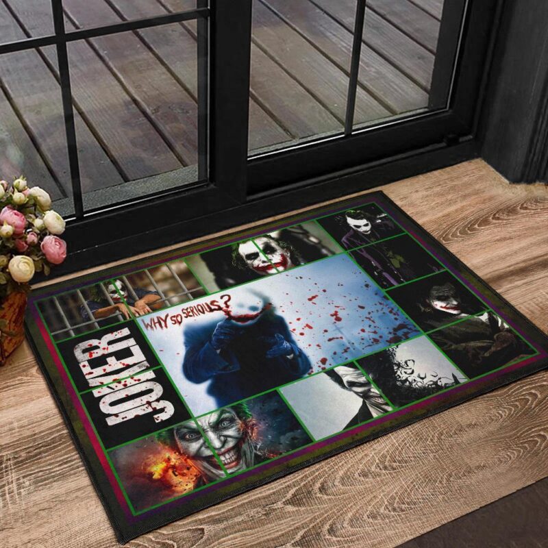 Joker The Clown Door Mat Movie Home Decor Custom For Fans Welcome Mat 1
