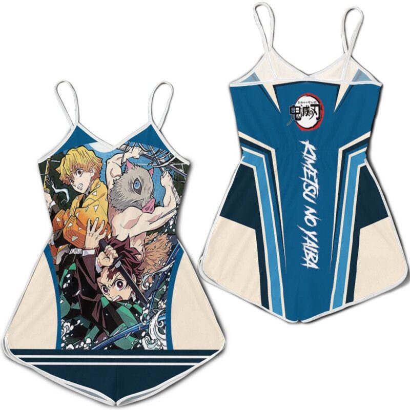 Kamado tanjiro agatsuma zenitsu hashibira inosuke kimetsu no yaiba Romper RJ01991