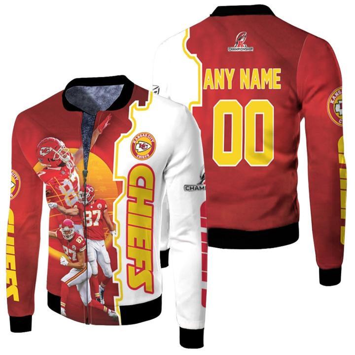 Kansas City Chiefs Travis Kelce 00 Any Name AFC Championship 2022 Red ...