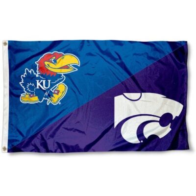Kansas vs Kansas State House Divided 3x5ft Wall Flag Banner Flag Outdoor Flag BF323