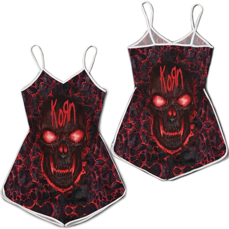 Korn Lava Skull 3d Full jersey Romper RJ04449