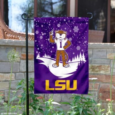 LSU Tigers Winter Snowflake Garden Flag GF00311