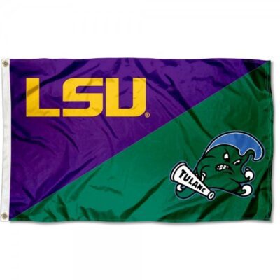 LSU vs Tulane House Divided 3x5ft Wall Flag Banner Flag Outdoor Flag BF325