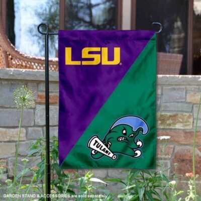 LSU vs Tulane House Divided Garden Flag GF00346