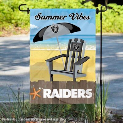 Las Vegas Raiders Summer Vibes Double Sided Garden Flag GF00631