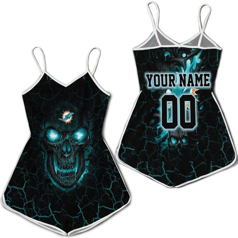 Lava Skull Dolphins 3D Personalized Romper RJ02403