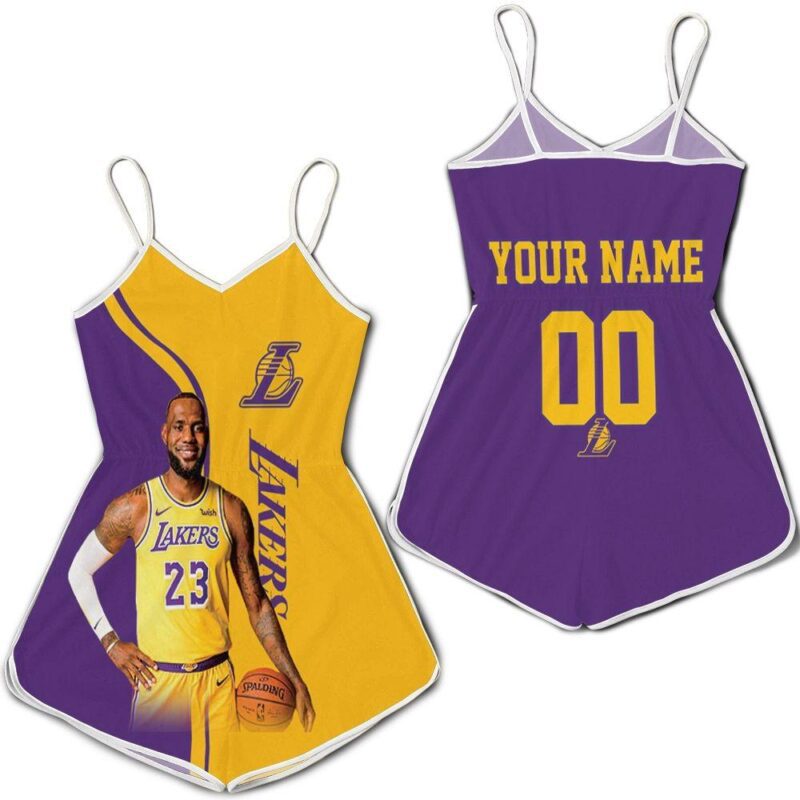 Lebron James 23 Los Angeles Lakers Nba Western Conference Personalized Romper RJ02664