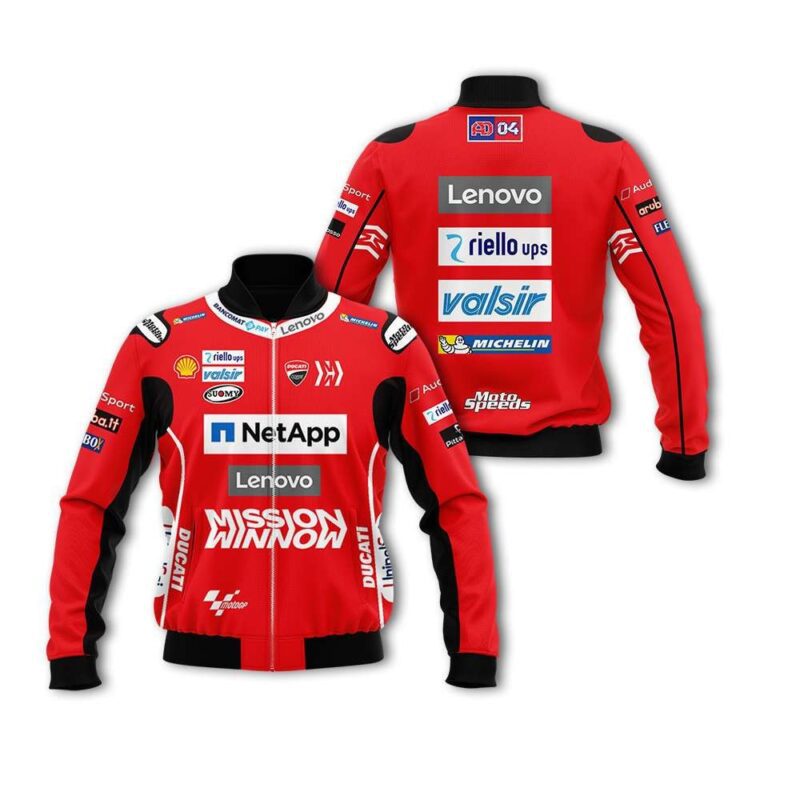 Lenovo Riello Ups Valsir Michelin Auto Racing Team Moto Gp Motocross 3D Gift For Lenovo Fans Bomber Jacket BJ03788