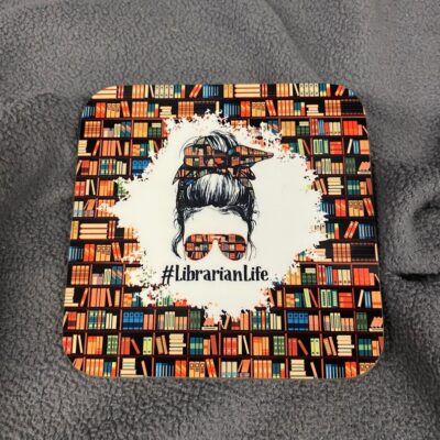Librarian Life Drinkware Coaster Set of 4 2